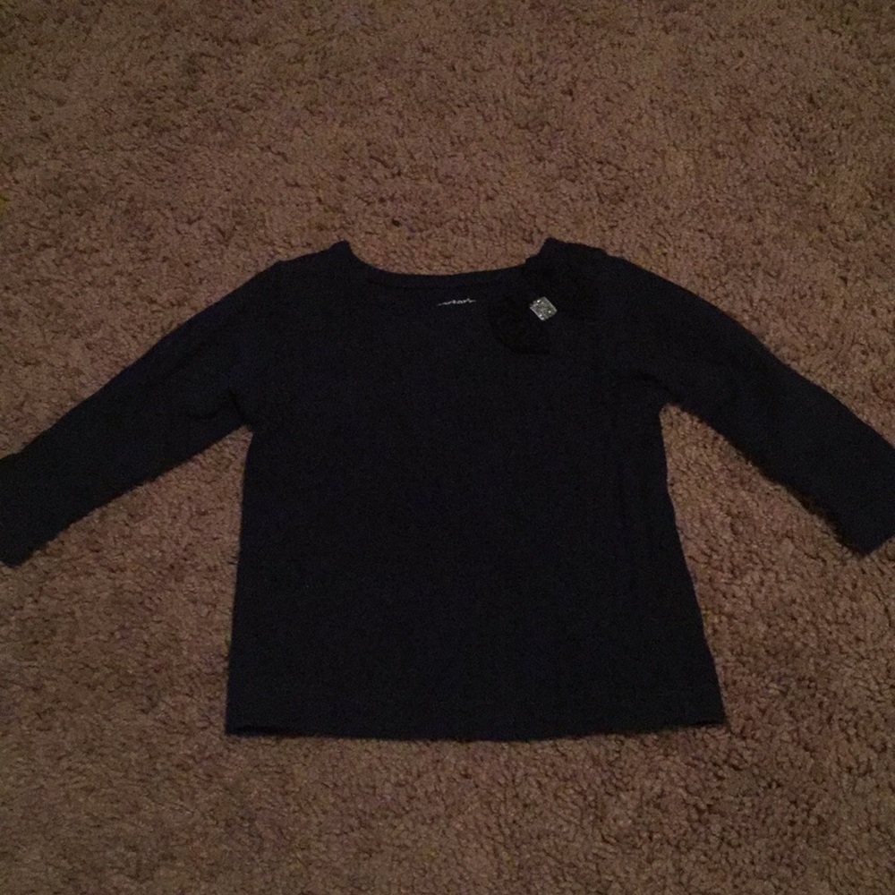 Navy Bow Tee